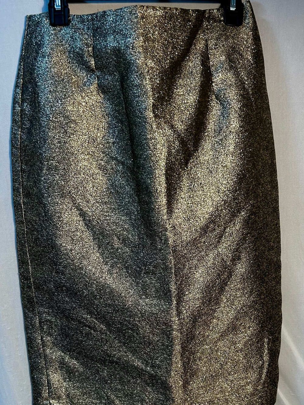 Worthington Metallic Gold Pencil Skirt